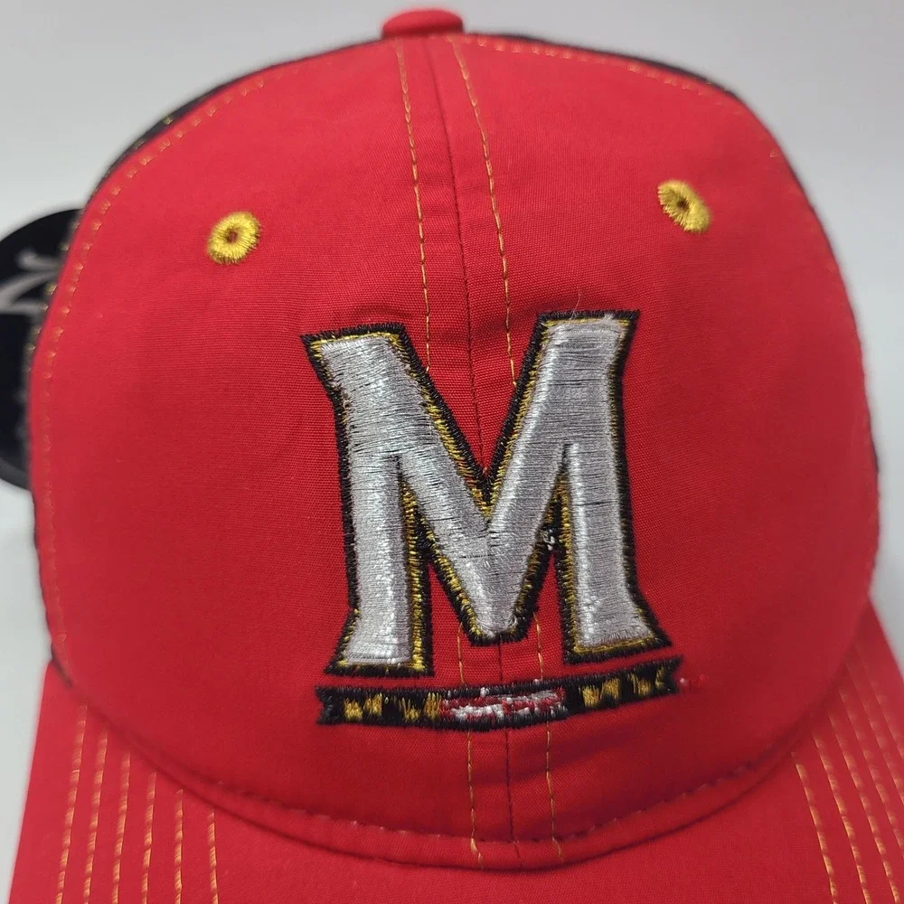 Women Maryland Terrapins Hat Adjustable Zephyr‎ Red Black NCAA University Terps